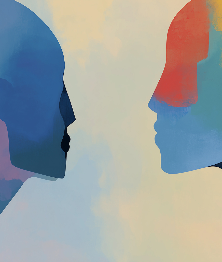 Gespräch zwischen drei Personen — Illustration